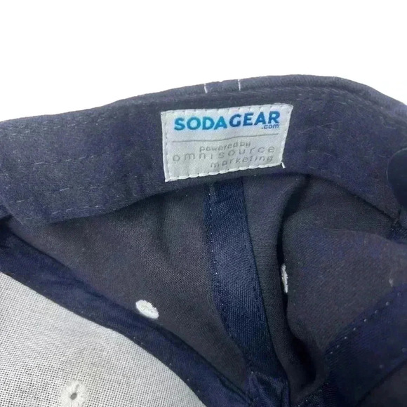 SODAGEAR PEPSI BASEBALL CAP SPELL OUT SCRIPT LOGO SNAP BACK OUTDOORS HAT COTTON - Picture 3 of 9